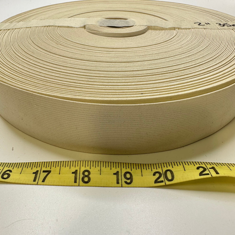 2" Knitted Elastic - Cream - 35M Roll
