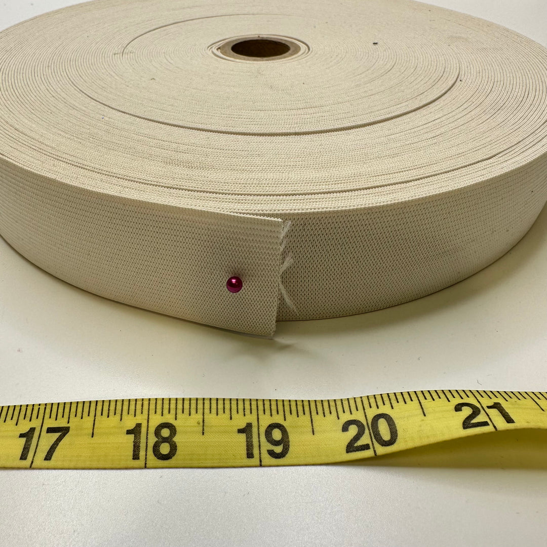 1 ½" Knitted Elastic - White - 30M Roll