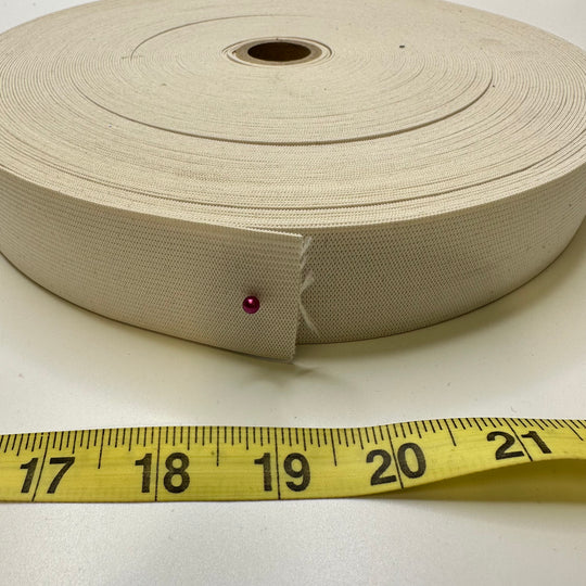 1 ½" Knitted Elastic - White - 30M Roll