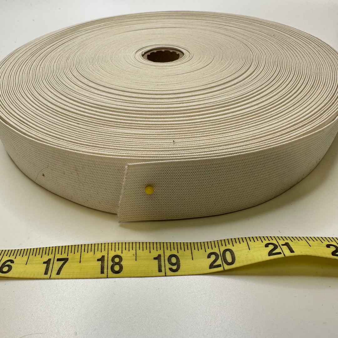 1 ½" Knitted Elastic - White - 30M Roll