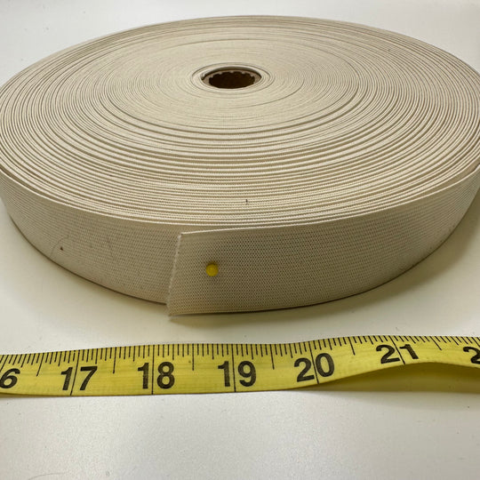 1 ½" Knitted Elastic - White - 30M Roll