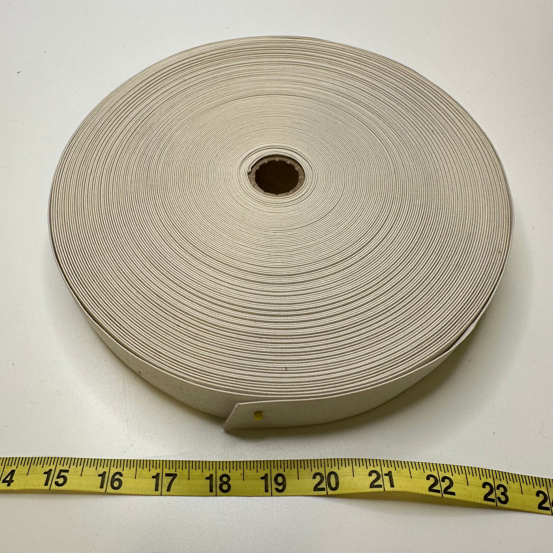 1 ½" Knitted Elastic - White - 30M Roll