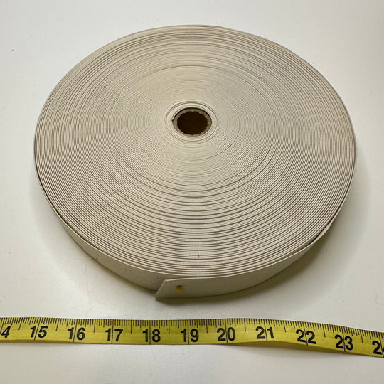1 ½" Knitted Elastic - White - 30M Roll