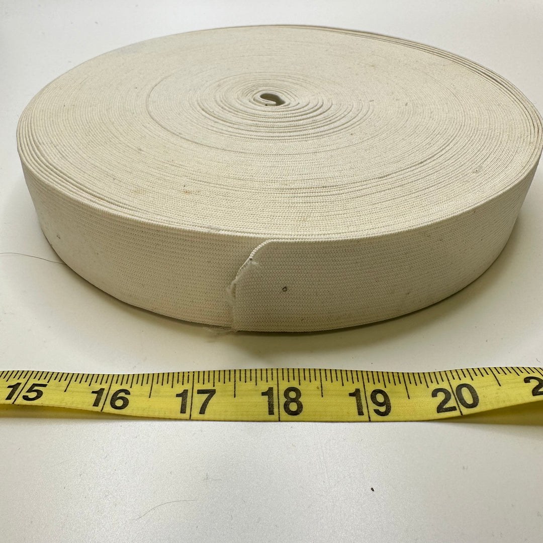 1 ½" Knitted Elastic - White - 25M Roll