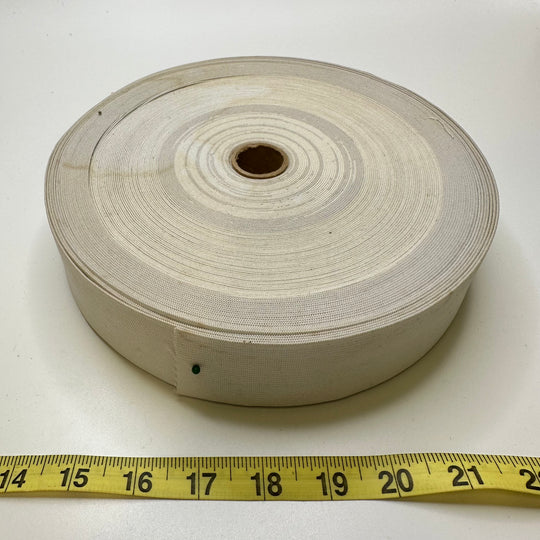 2" Knitted Elastic - White - 25M Roll