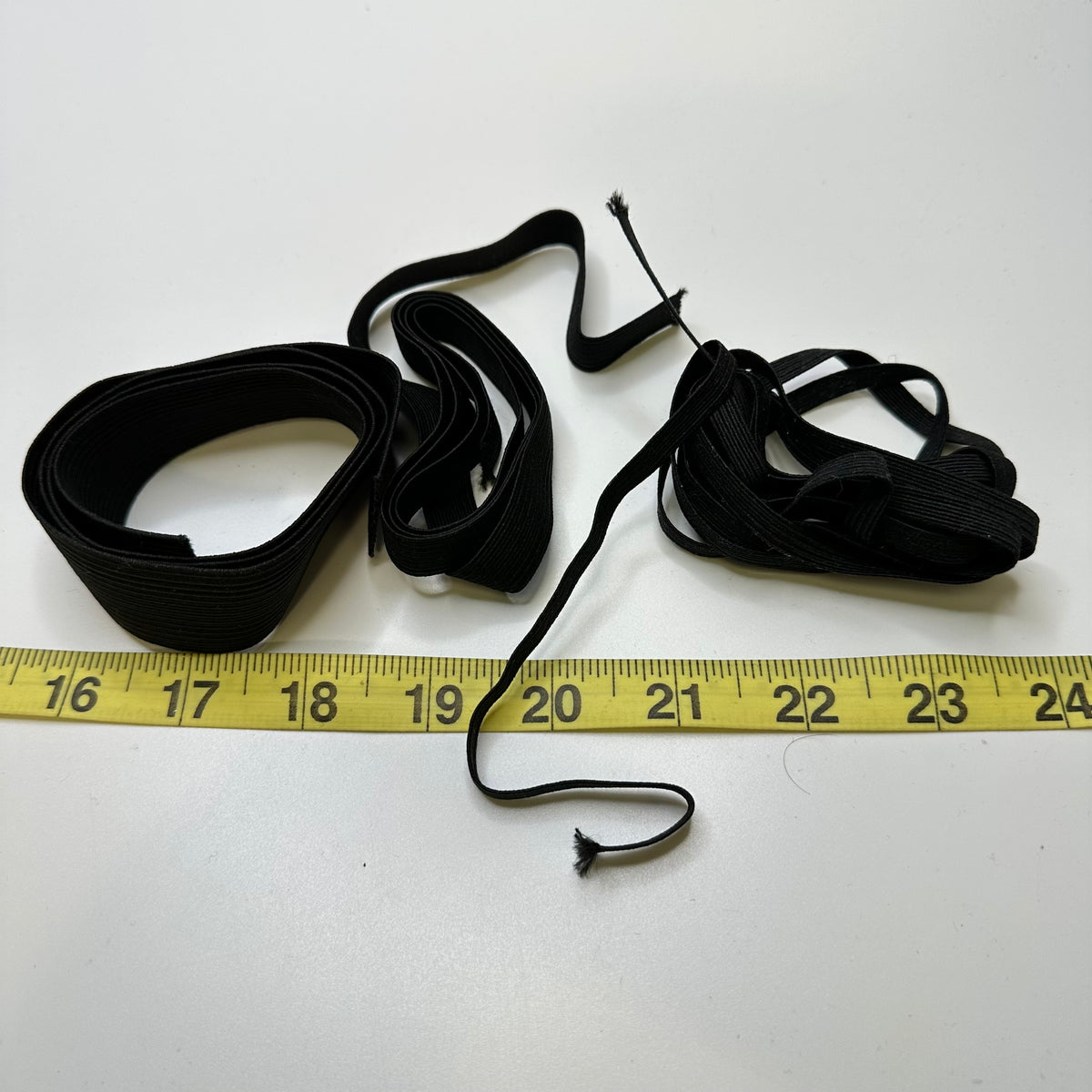 ½" Braided Elastic - Black - 0.25M 3 Pack Elastic