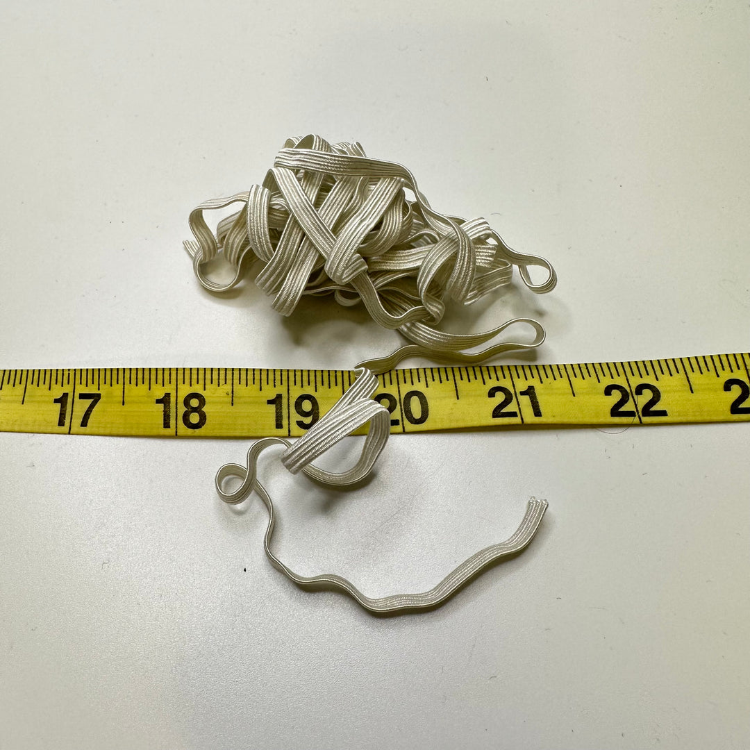 ⅑" Braided Elastic - White - 2.7M Bundle