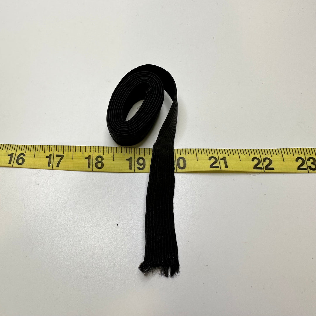 ¾" Braided Elastic - Black - 0.9M Bundle