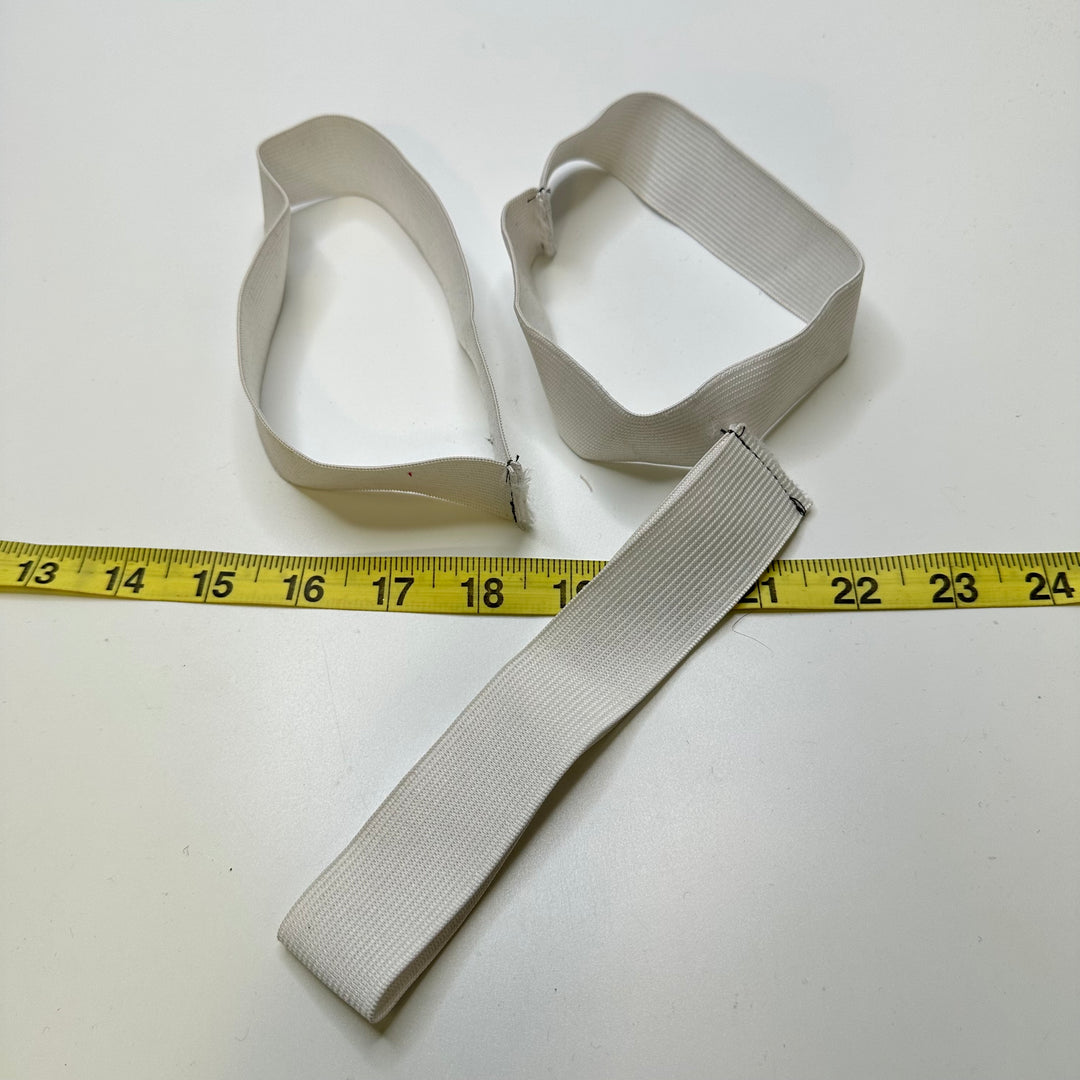 1 ¼" Pre-Sewn Cuff Elastic - White - 0.35M 3 Pack Elastic