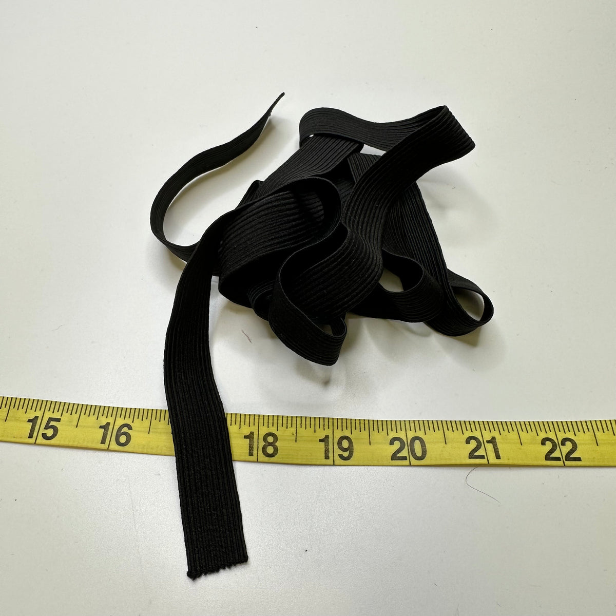 ¾" Braided Elastic - Black - 1.5M Bundle