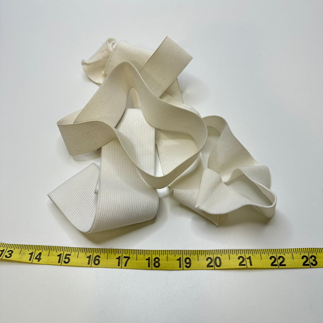1 ¼" Knitted Elastic - White - 1M 3 Pack Elastic
