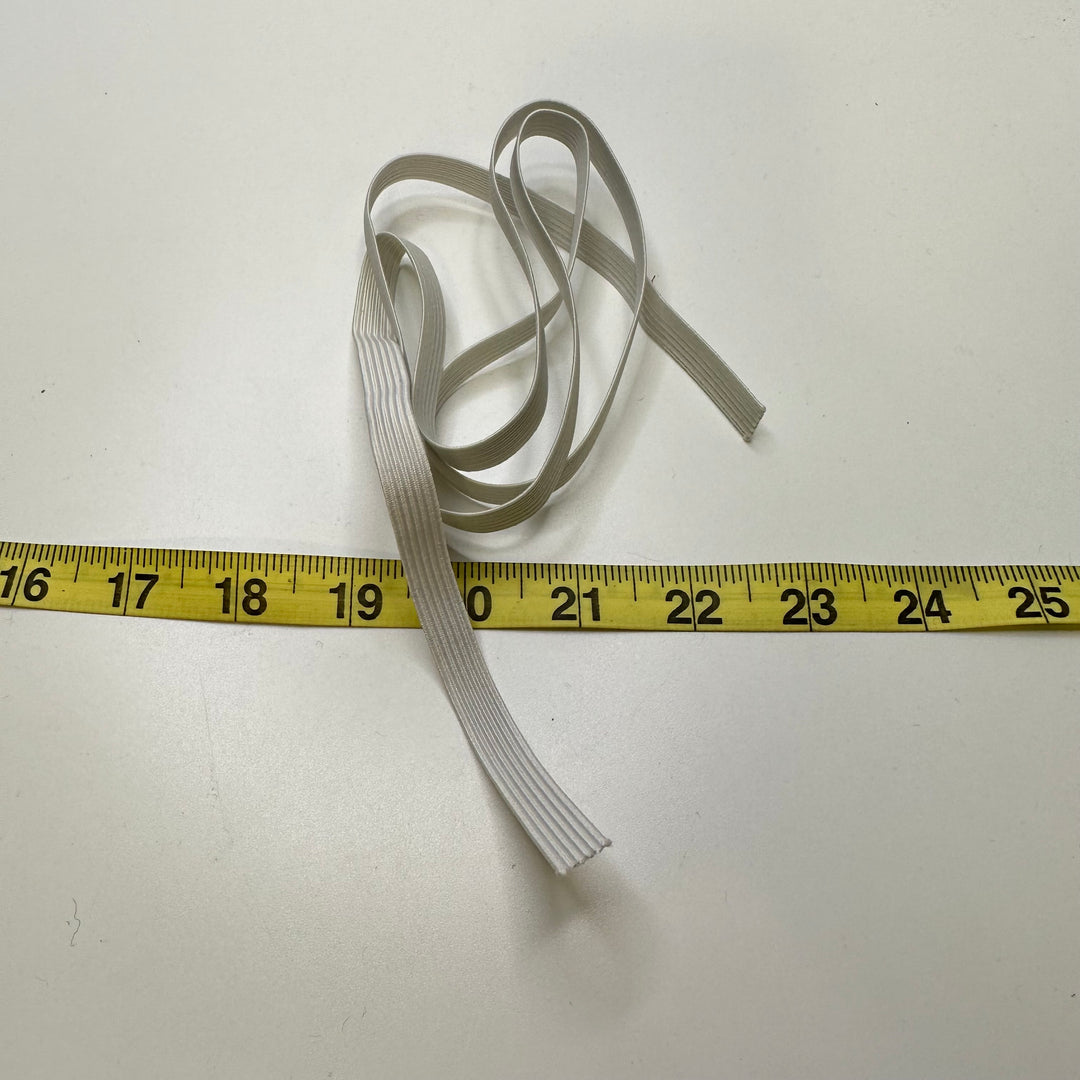 ⅜" Braided Elastic - White - 1M Bundle