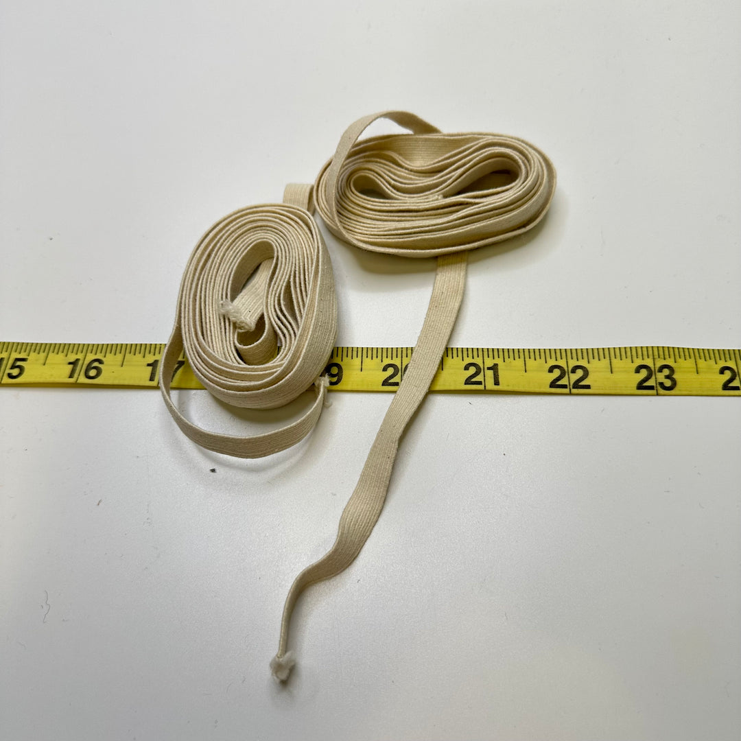 ⅜" Braided Elastic - Light Beige - 2.3M 2 Pack Elastic