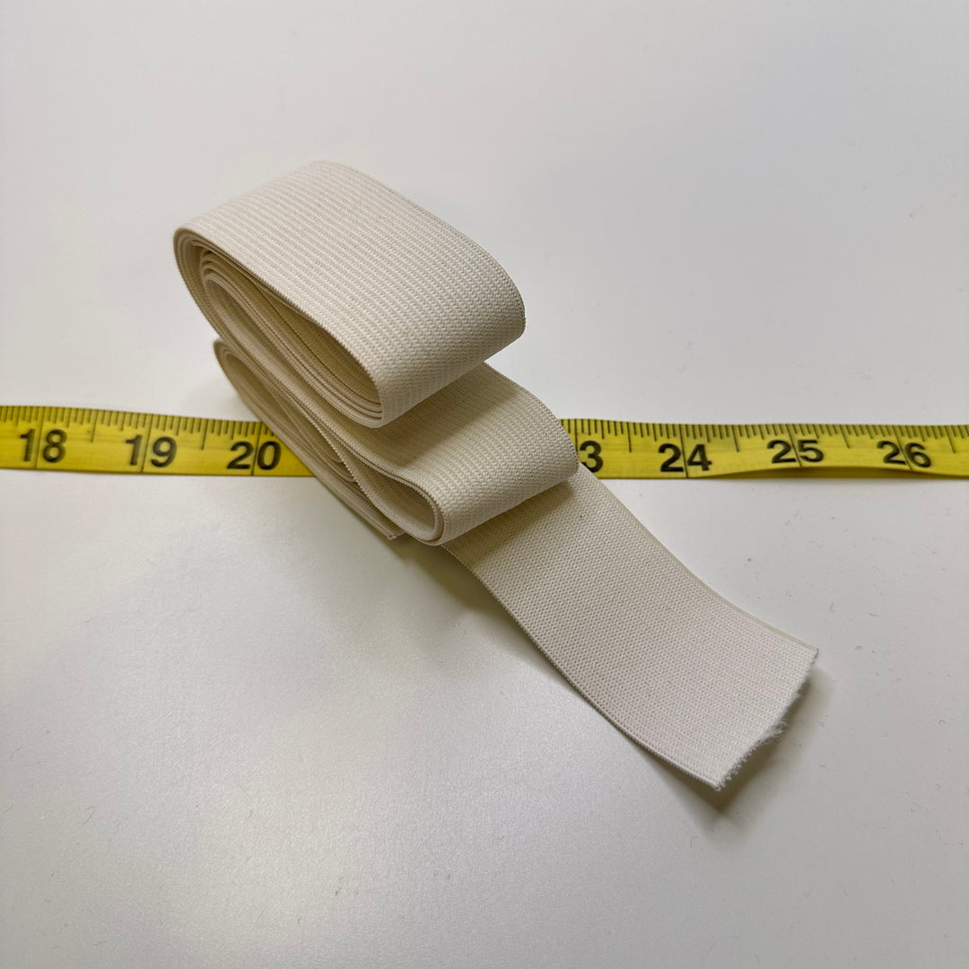 1 ½" Knitted Elastic - White - 0.65M 2 Pack Elastic