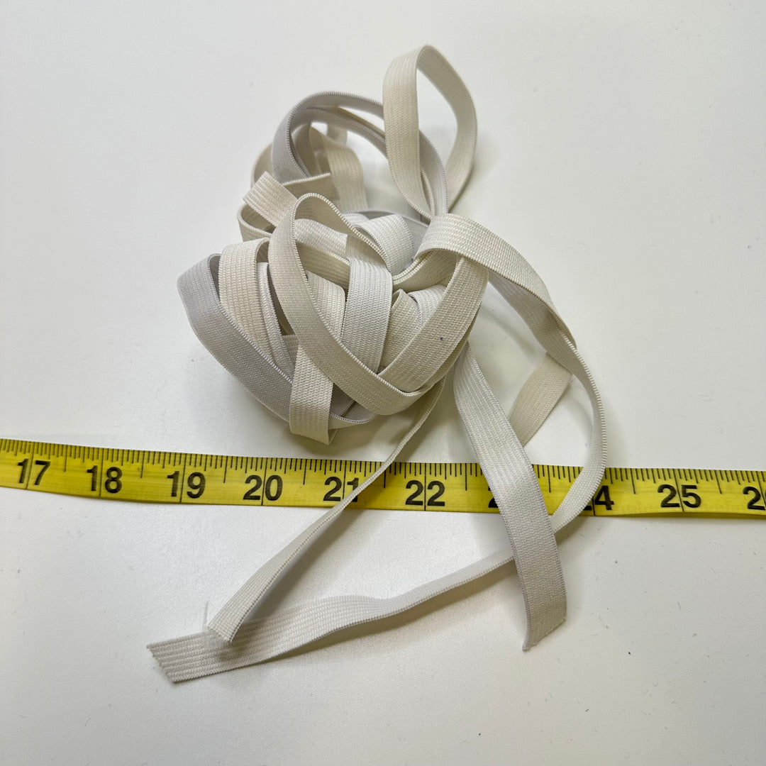½" Knitted Elastic - White - 1.25M 3 Pack Elastic