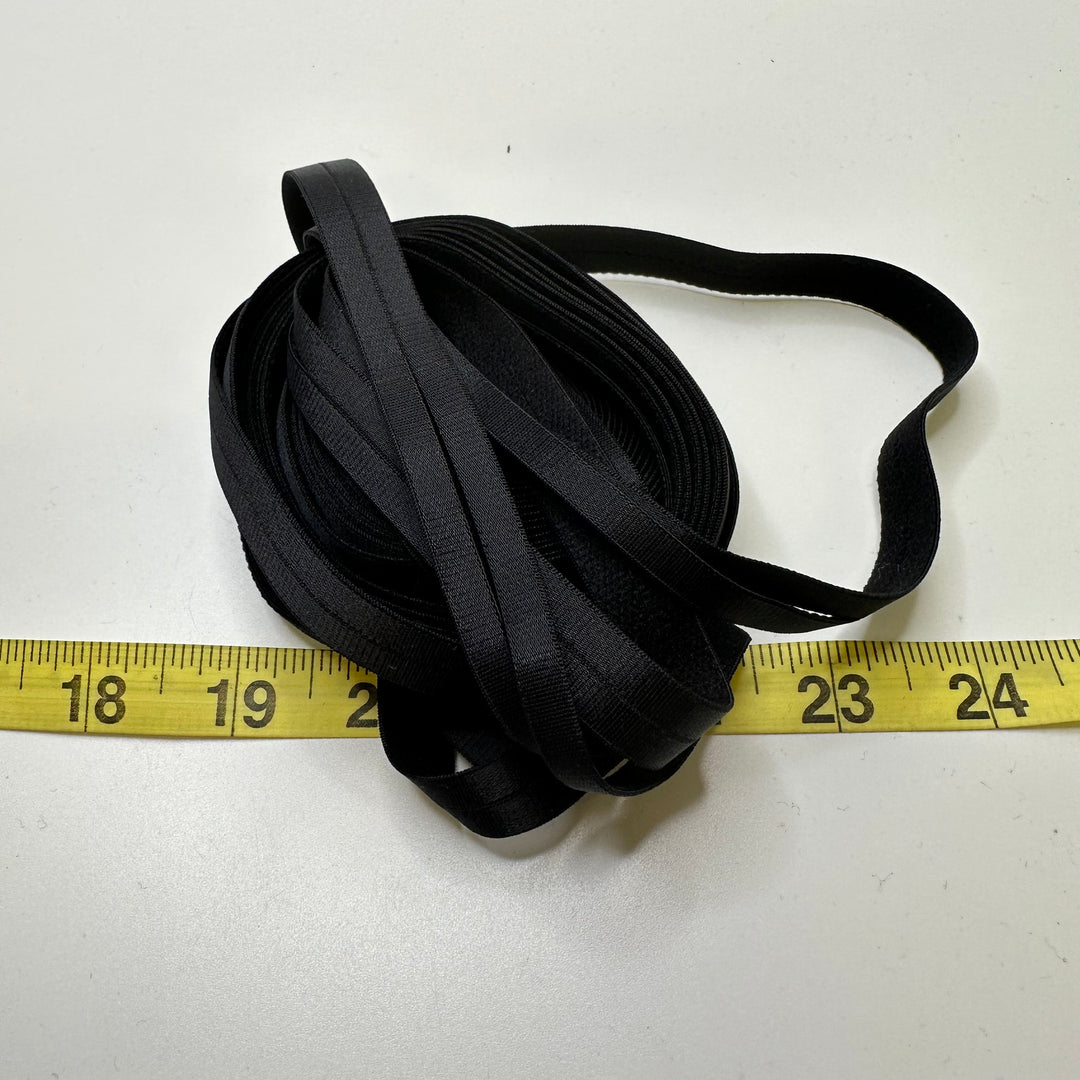 ½" Plush-Back Elastic - Black - 6M Bundle