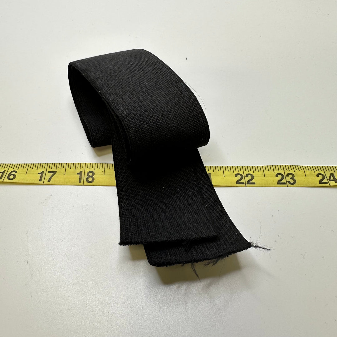 2" Knitted Elastic - Black - 0.8M Bundle