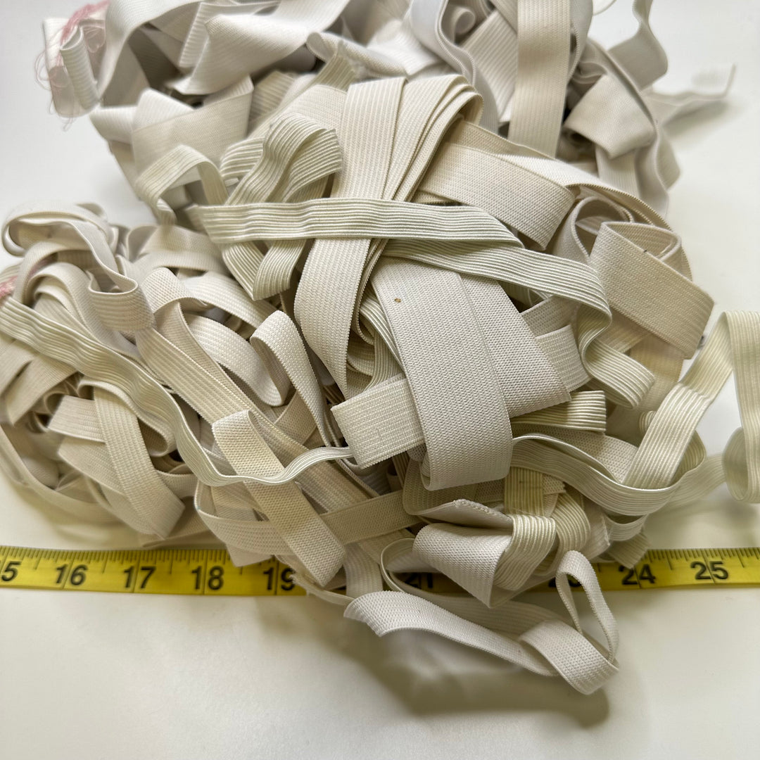 ¼" Knitted Elastic - White - 0.25M 25 Pack Elastic