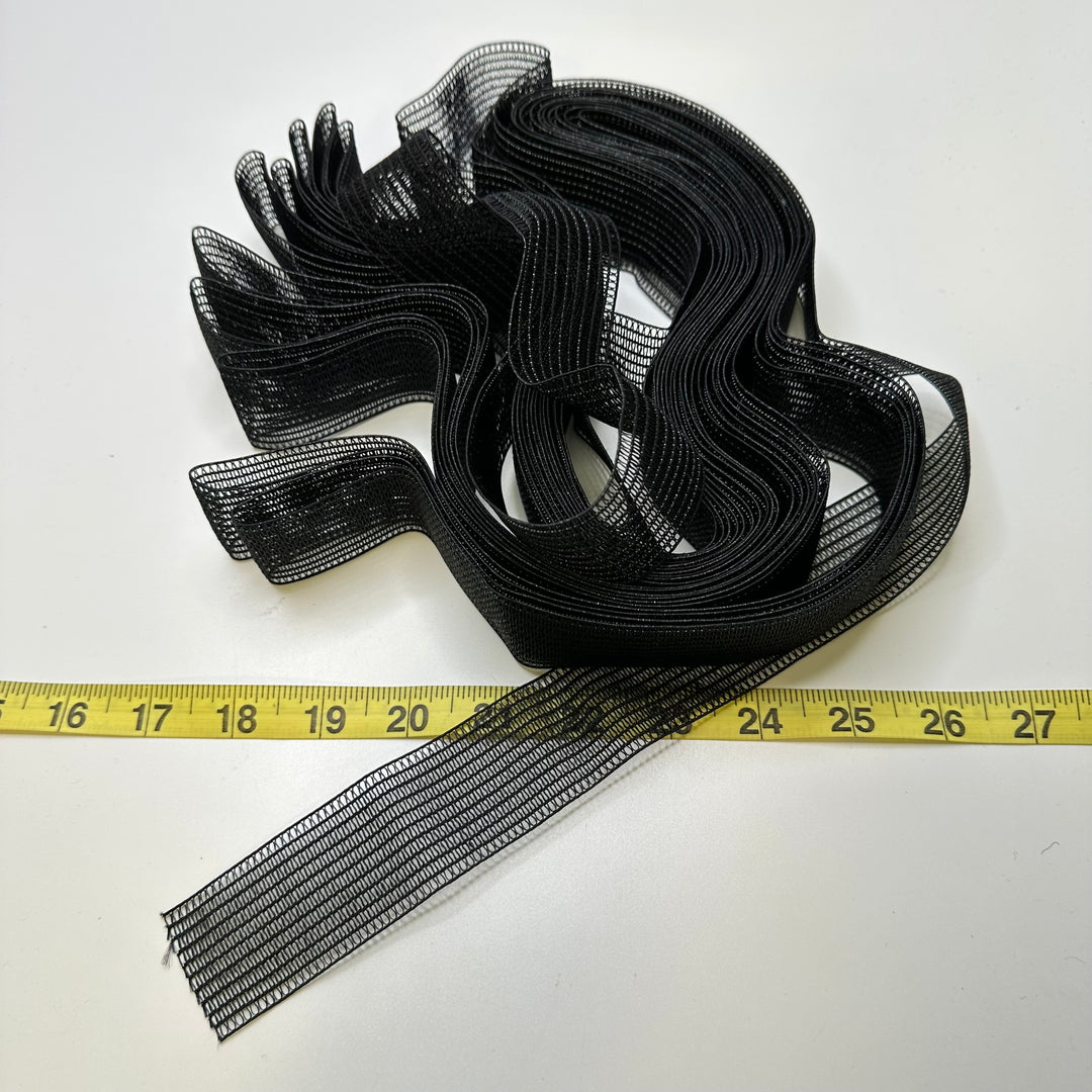 1 ½" Knitted Elastic - Black - 11.5M Bundle