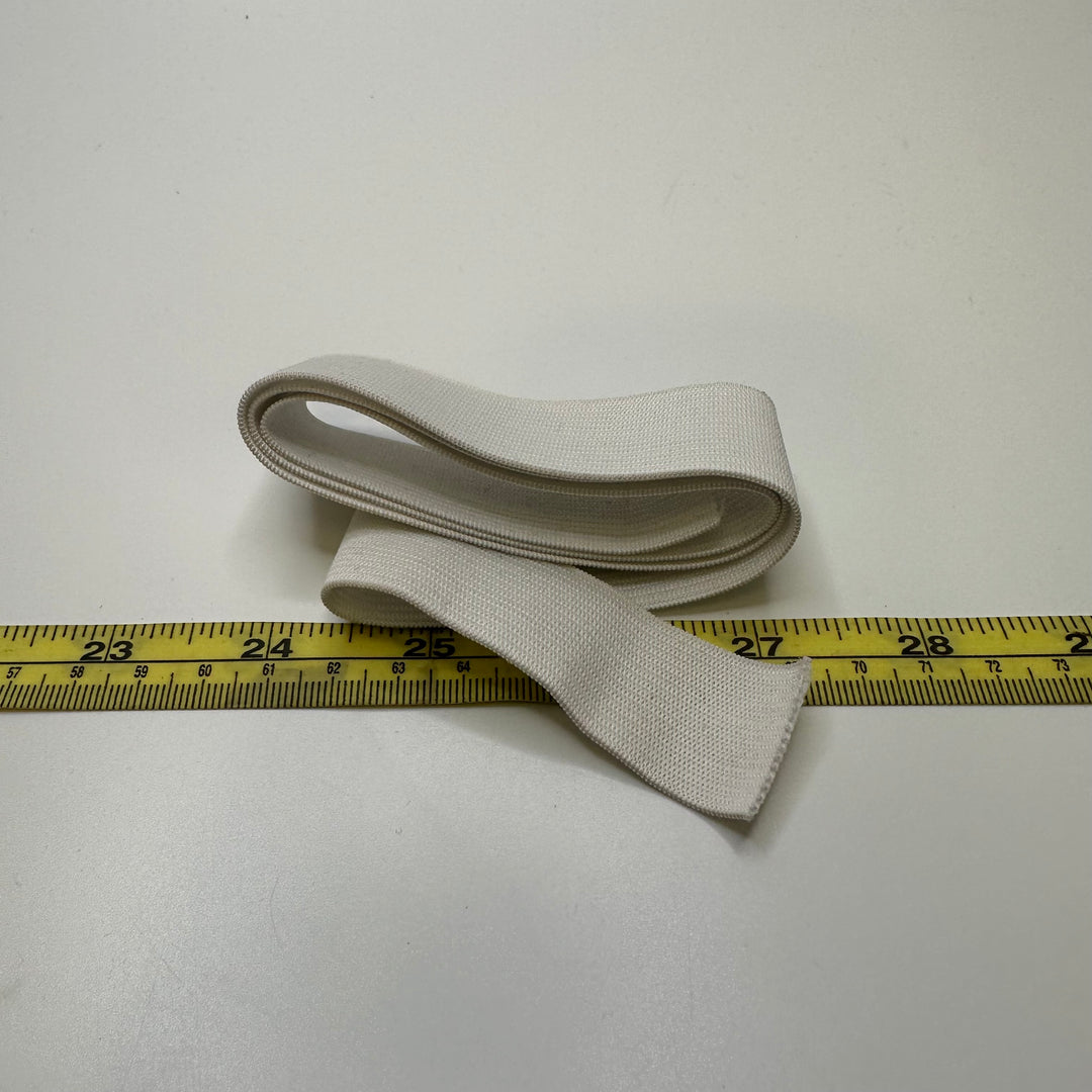 1" Woven Elastic - White - 0.7M Bundle