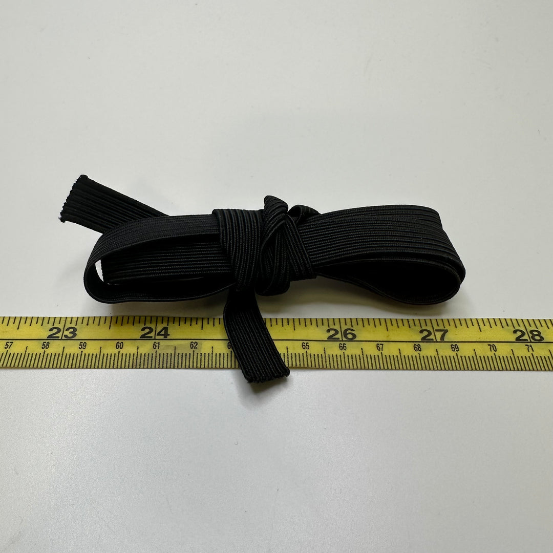 ½" Braided Elastic - Black - 1.55M Bundle