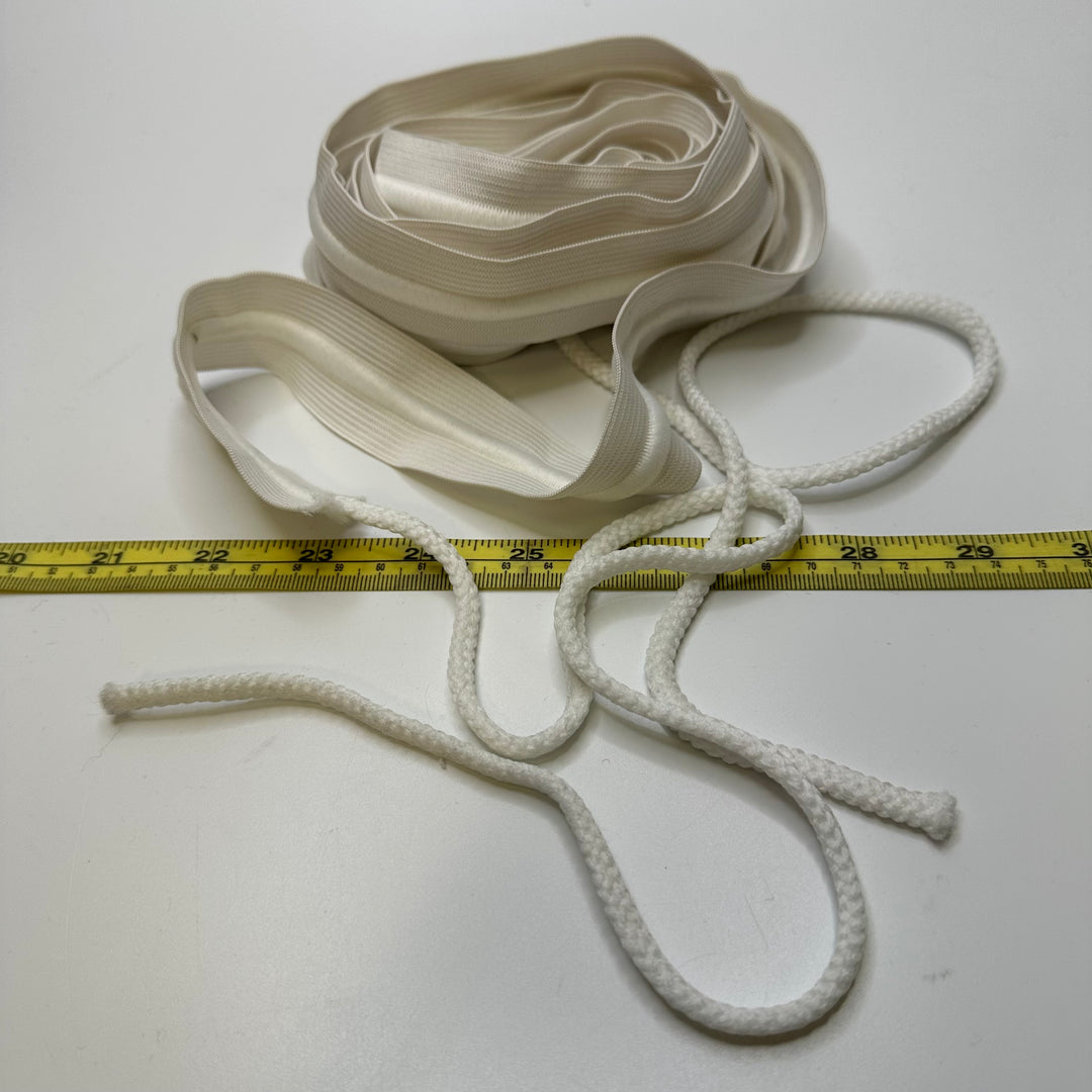 1 ¼" Drawcord Elastic - White - 3.6M Bundle