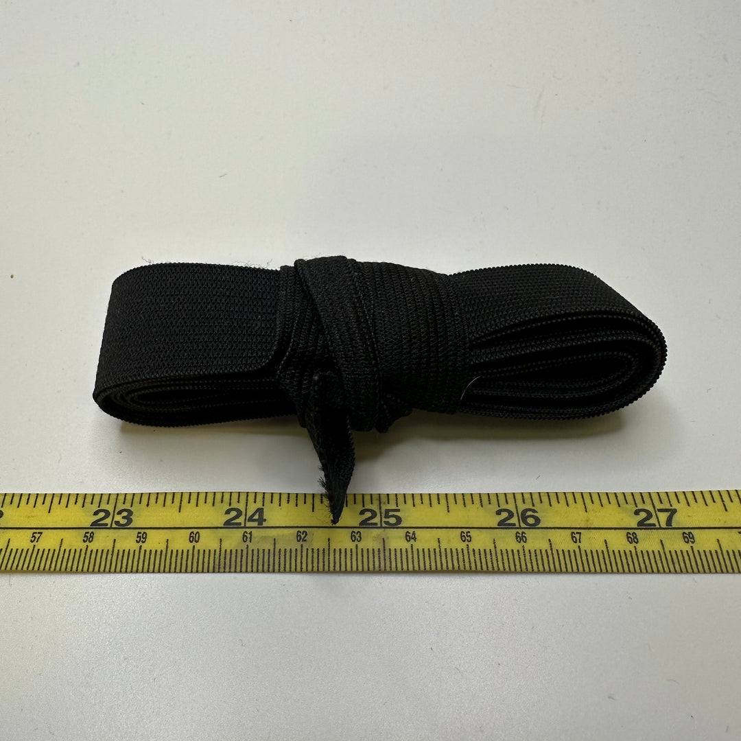 1" Knitted Elastic - Black - 2M Bundle