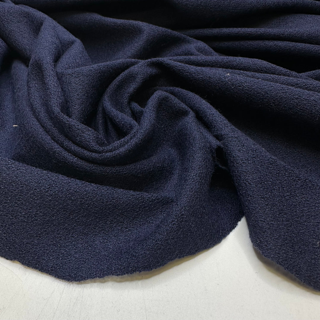 Fleece Navidad - Crepe Wool Woven - Navy - 3M Bundle - FABCYCLE Deadstock and Sustainble Fabrics and Sewing Supplies