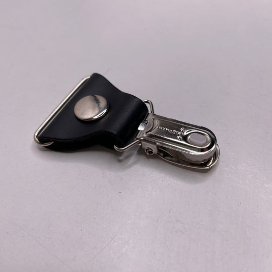 Silver Alligator Clips With Leather Notions - Brown/Silver - Individual