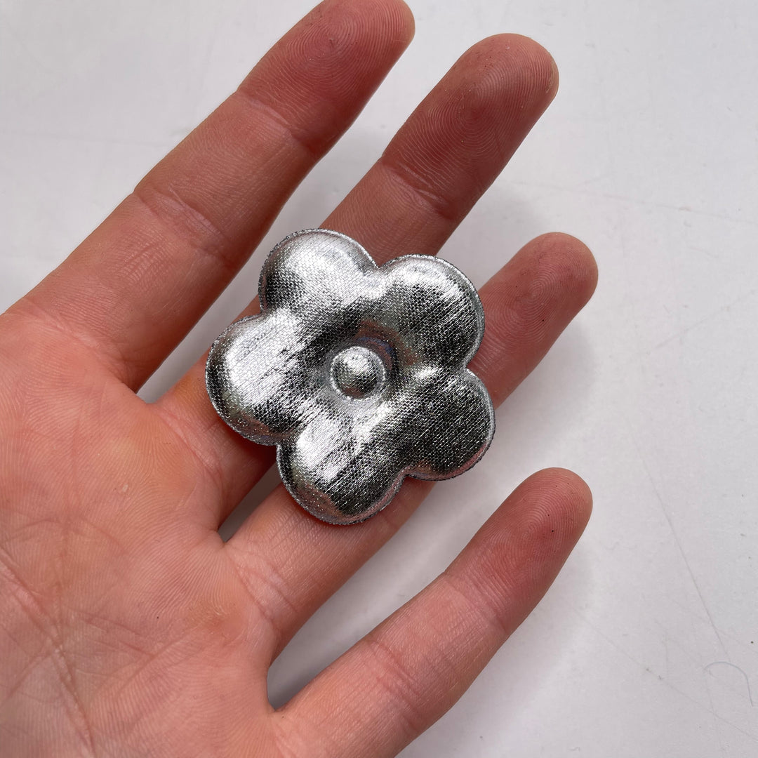 Flower Applique - Silver - Individual