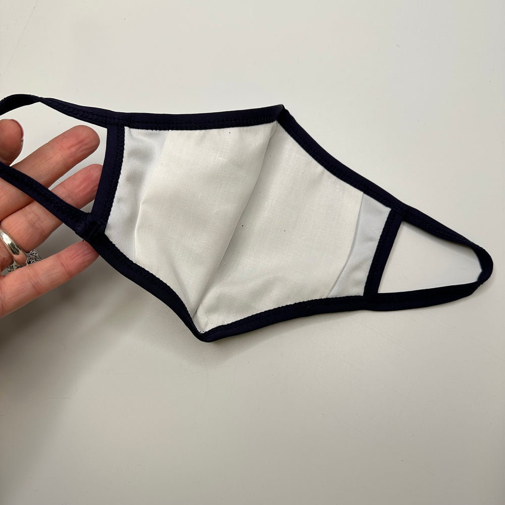Reusable Fabric Masks Accessories - White/Blue - Individual