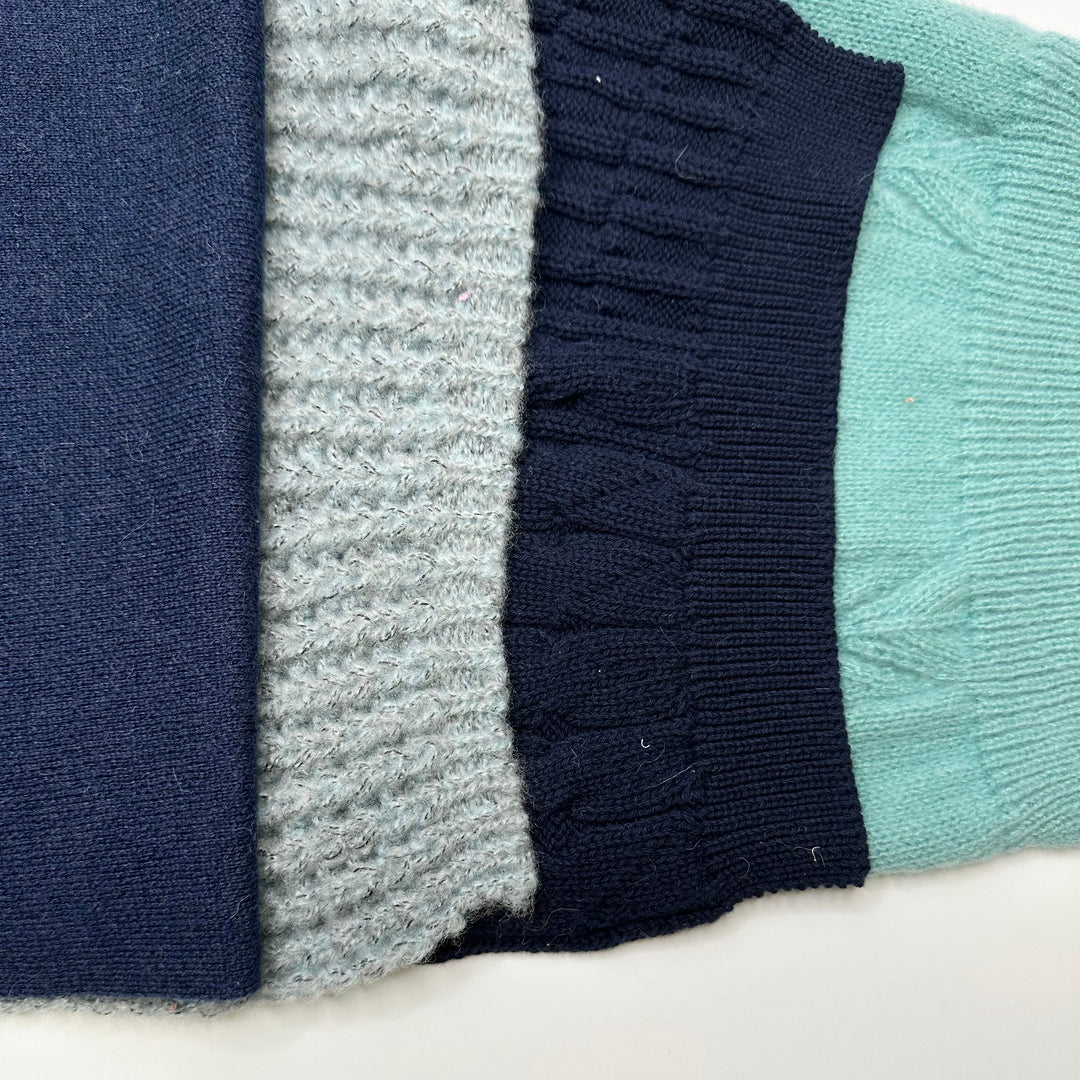 Blue Sweater Knit Sample Pack - Blue/Green - 4 Pack