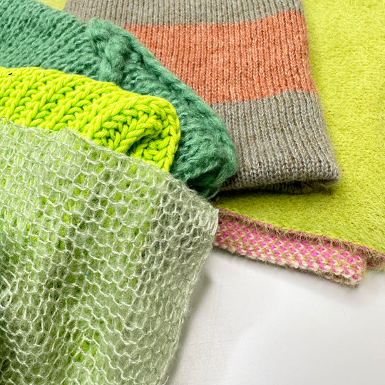 Green Sweater Knit Sample - Green Multi - 6 Pack