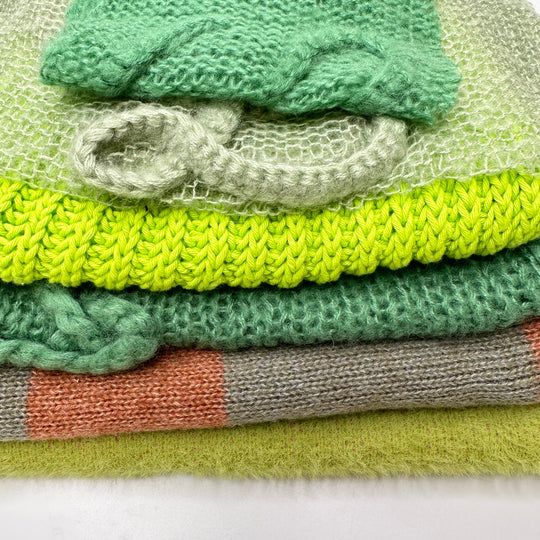 Green Sweater Knit Sample - Green Multi - 6 Pack