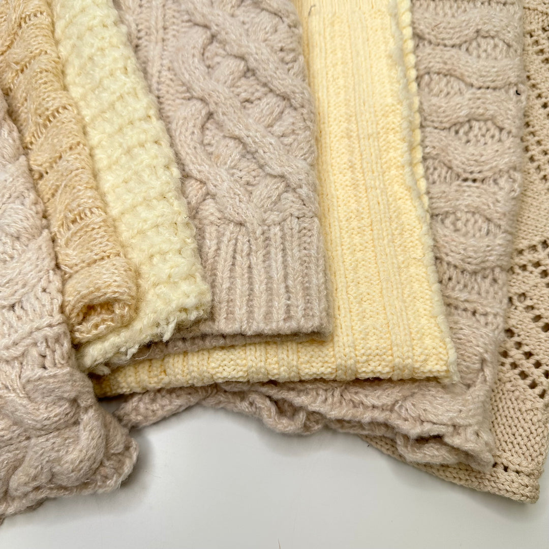 Beige Sweat Knit Samples - Beige - 6 Pack