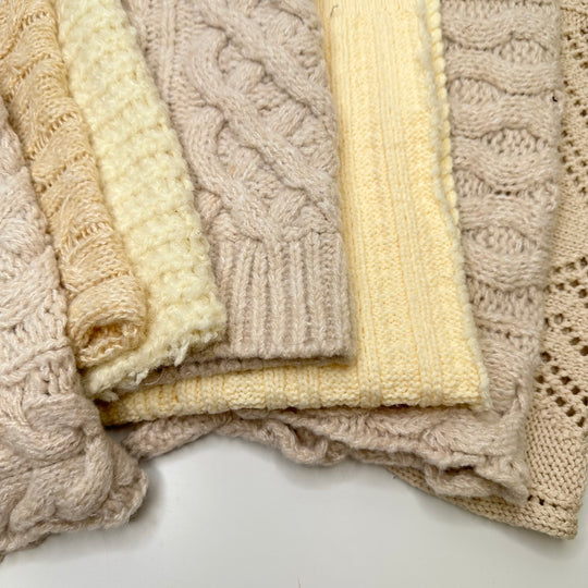 Beige Sweat Knit Samples - Beige - 6 Pack