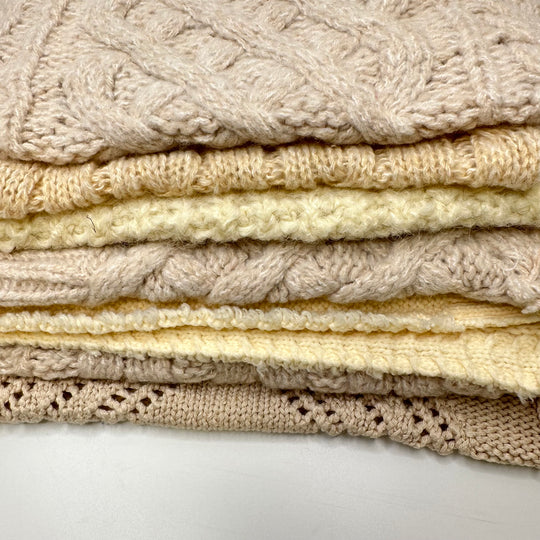 Beige Sweat Knit Samples - Beige - 6 Pack