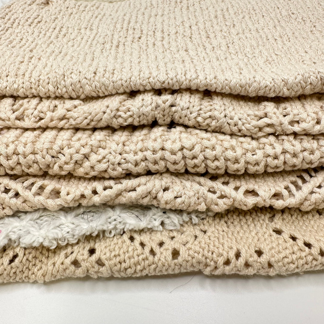 Beige Sweat Knit Samples - Beige - 6 Pack
