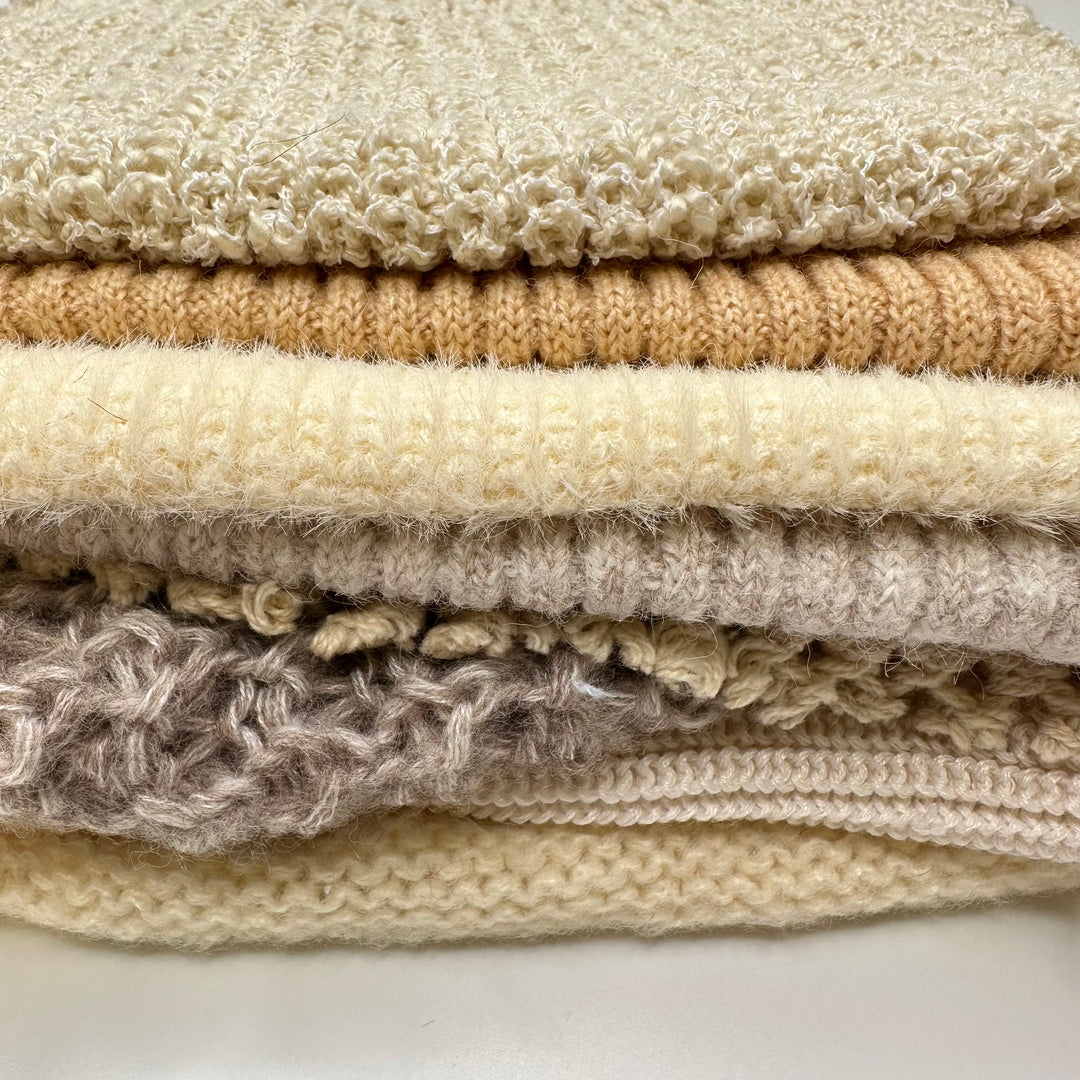 Beige Sweat Knit Samples - Beige - 6 Pack