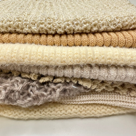 Beige Sweat Knit Samples - Beige - 6 Pack