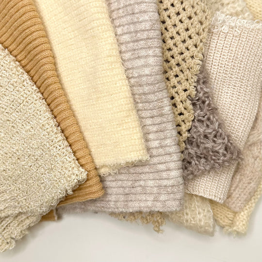 Beige Sweat Knit Samples - Beige - 6 Pack
