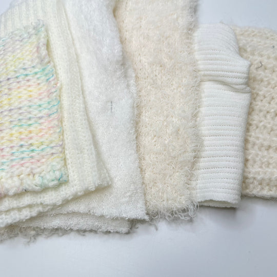 White Sweat Knit Samples - White Multi - 6 Pack