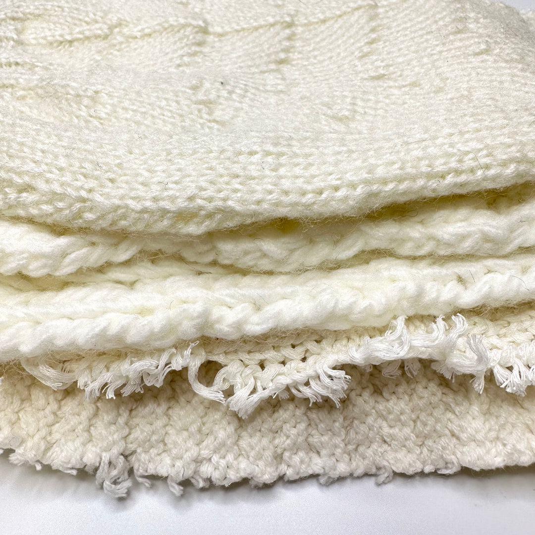 White Sweat Knit Samples - White Multi - 6 Pack