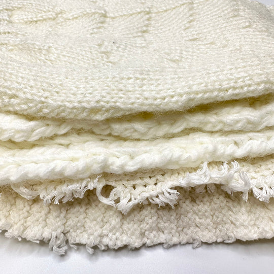 White Sweat Knit Samples - White Multi - 6 Pack