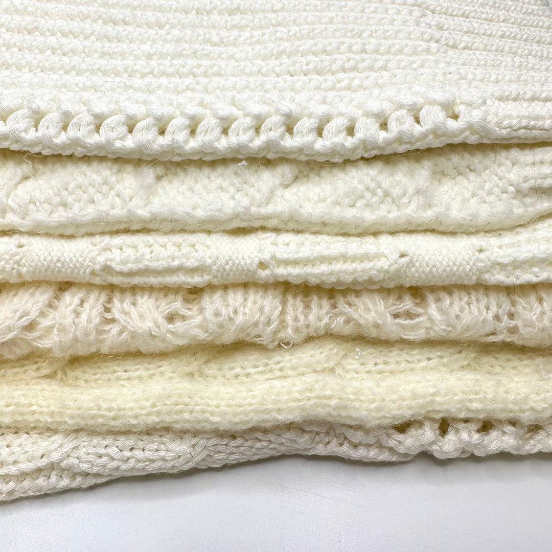 White Sweat Knit Samples - White Multi - 6 Pack