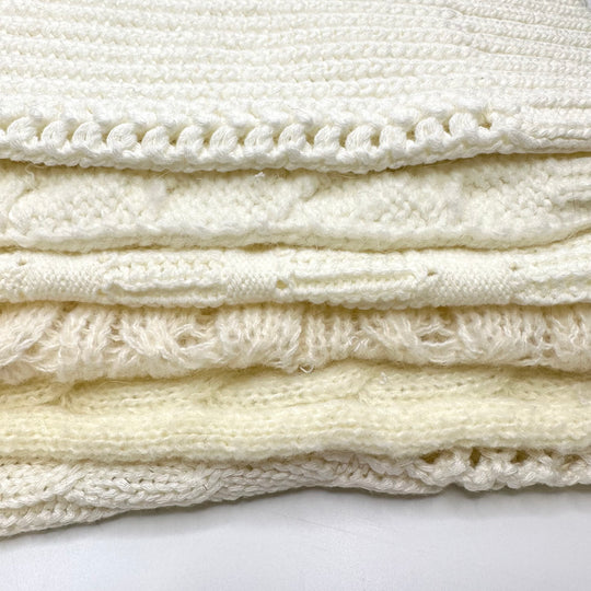 White Sweat Knit Samples - White Multi - 6 Pack
