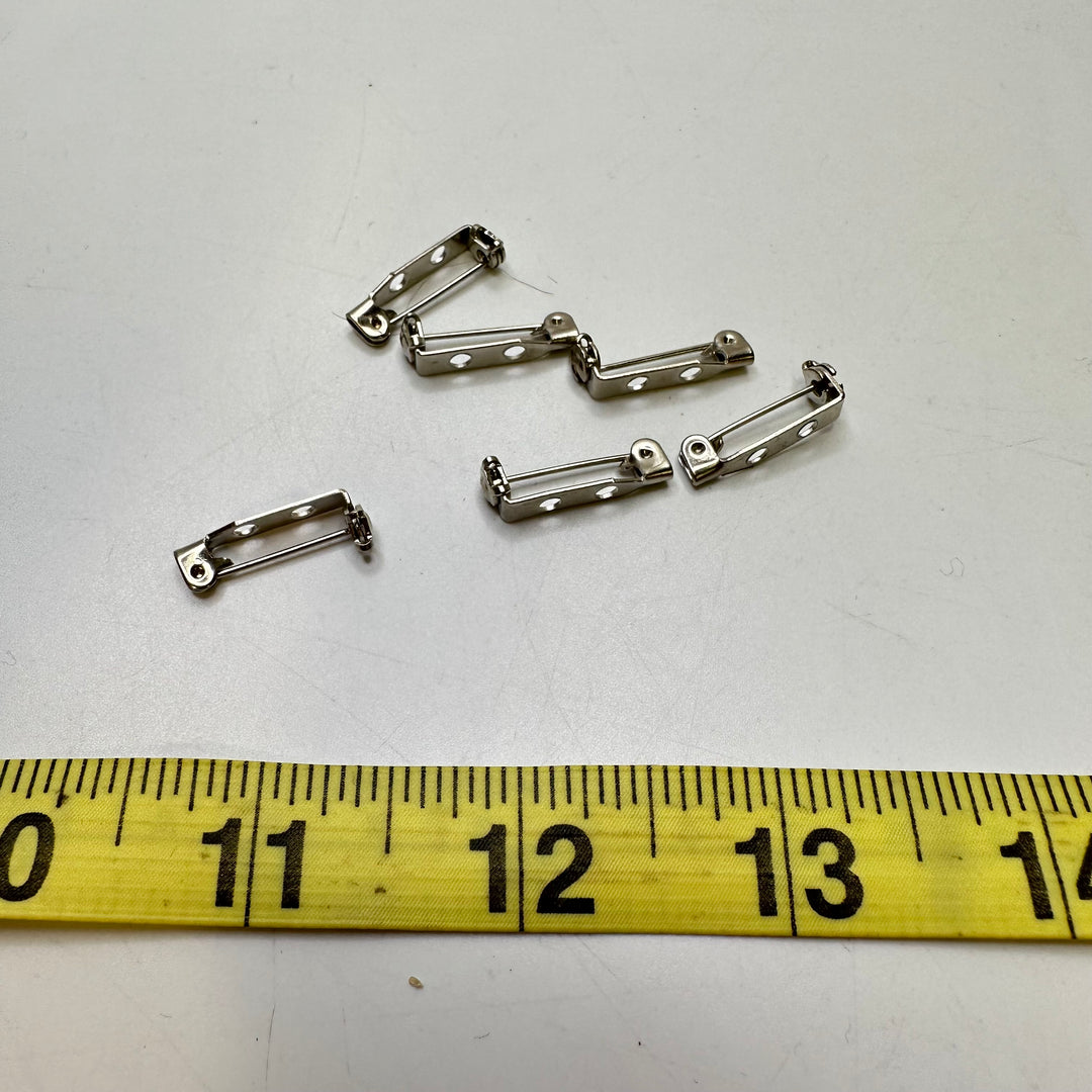 Pin Backs - Silver - 6 Pack