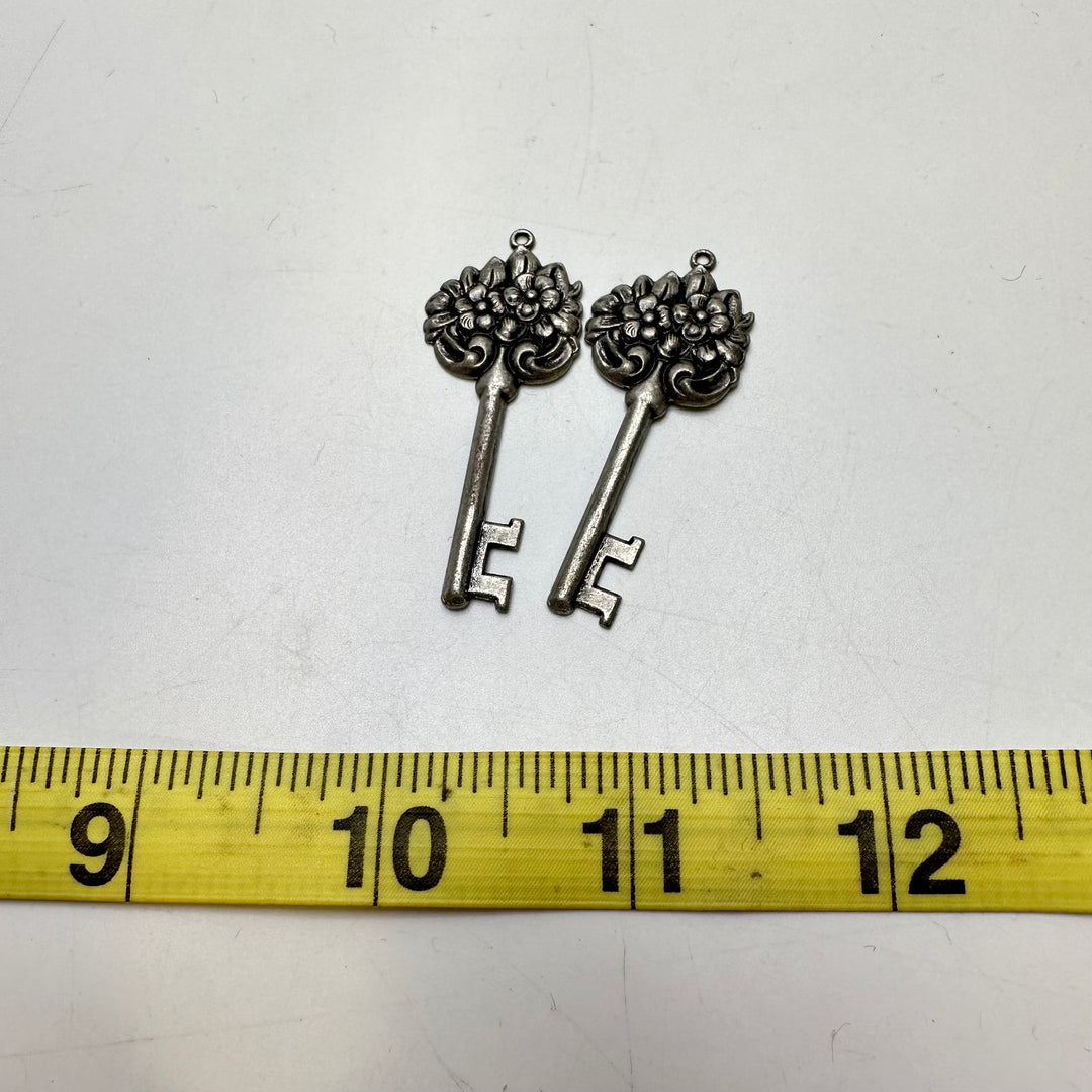 Key Pendant - Silver - 2 Pack