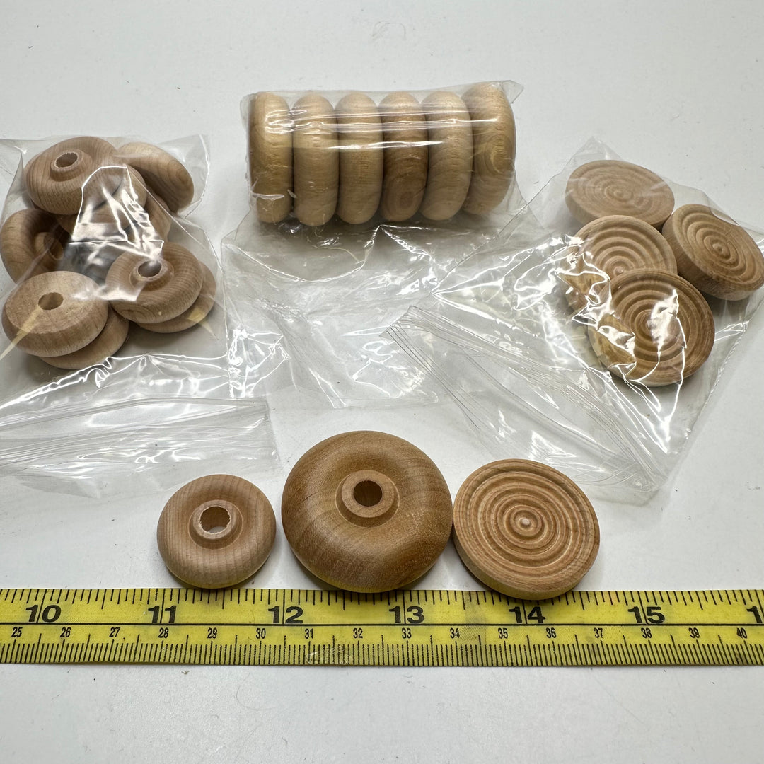 Wooden Wheels Craft - Beige/Wood - 25 Pack