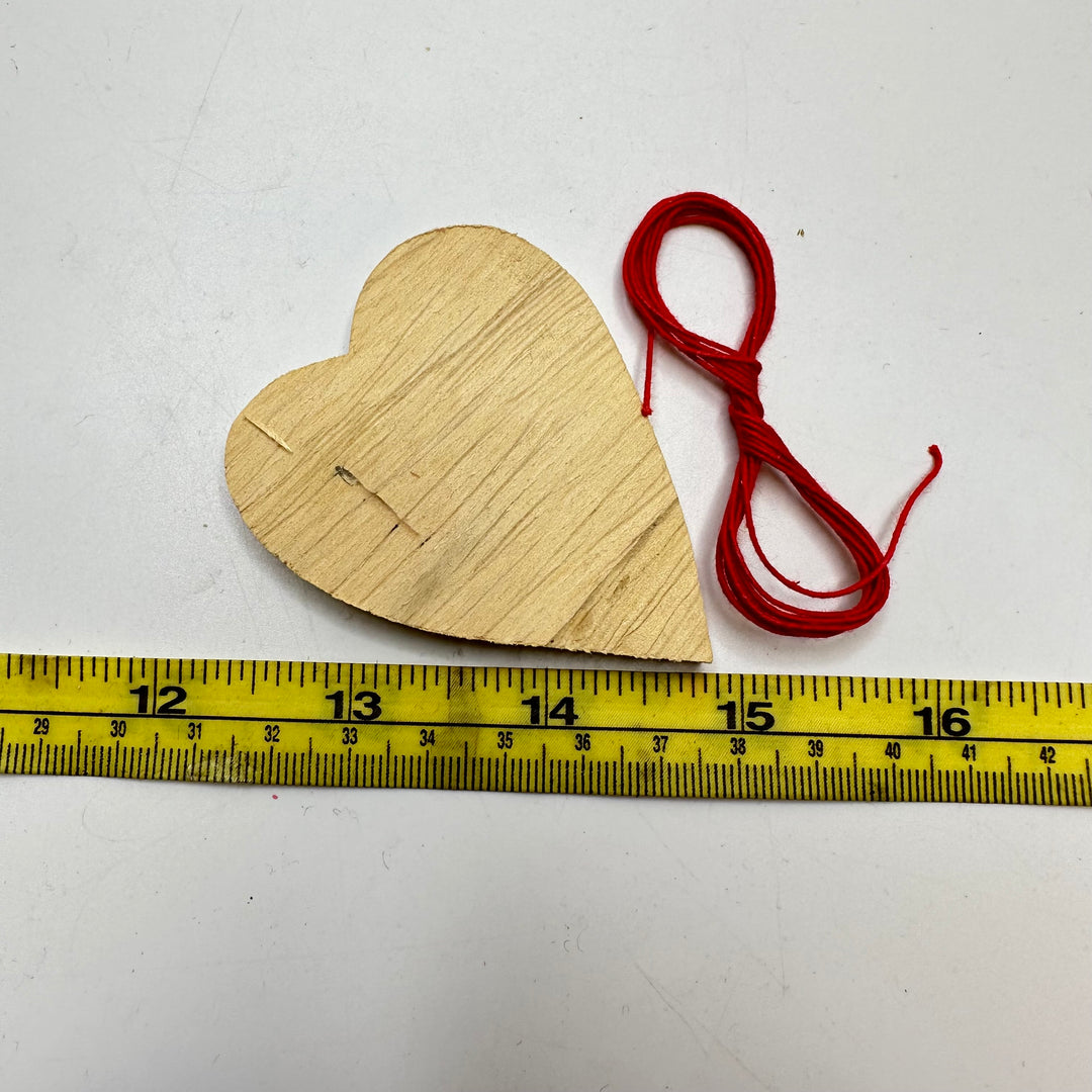 Heart Ornament Craft - Wood - Individual